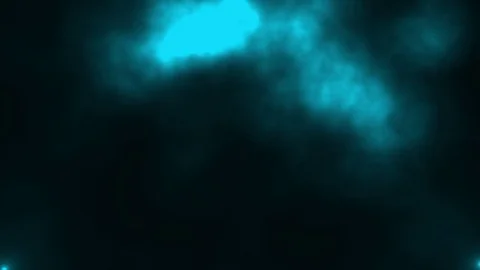 The blue light from the spotlights through the smoke on stage Stockbeeldmateriaal 84416575