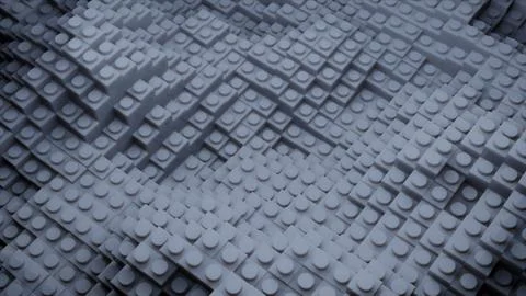 Blue light squares. Design. Small squares made in 3d format that move in イラスト素材