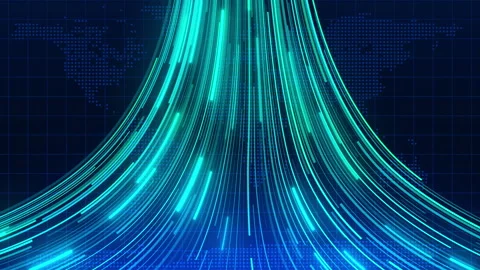 Blue light streak, Futuristic background for 5g or 6g technology wireless 스톡 동영상 337394604