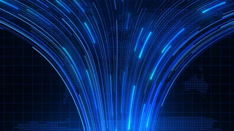 Blue light streak, Futuristic background for 5g or 6g technology wireless Stock Footage 337395056