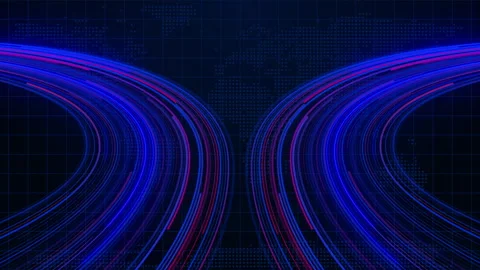 Blue light streak, Futuristic background for 5g or 6g technology wireless Stock Footage 337395092