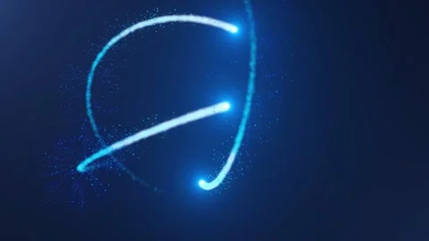 Blue light streak particle logo reveal animation, glowing energy intro effect Stock Footage 341417446