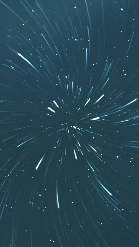 Blue Light Streaks Expanding Through Deep Space Background 動画素材 334843526