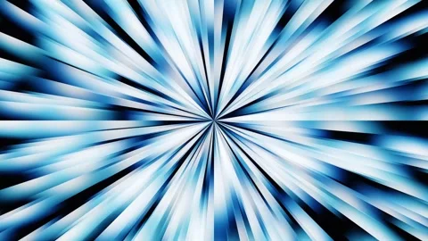 Blue light streaks exploding in a high speed space warp motion. 4K Stock Footage 345111474