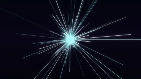 Blue light streaks radiating from center in warp speed effect Stock Footage 336353347