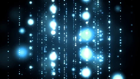 Blue Light Strings Tunnel Stock Footage 92339458