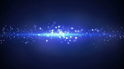 Blue light stripe and particles loop Stock Footage 44024631