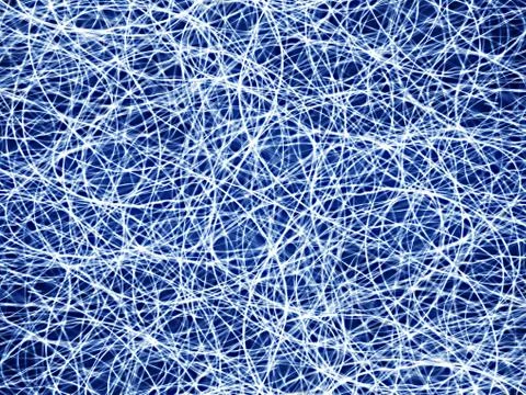 Blue light trails abstract pattern. 写真素材