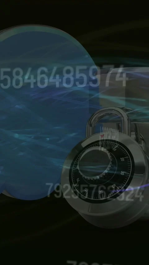 Blue light trails and multiple changing numbers against server, cloud and globe Stock Footage 331652946