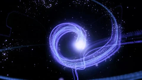 Blue Light Tunnel Animation with Glowing Energy Vortex for Futuristic Logo Intro Stock Footage 341486311