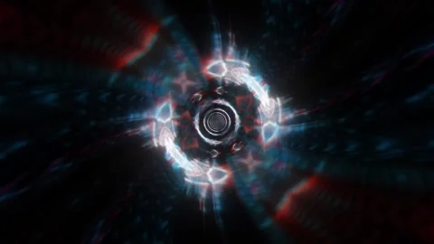 Blue Light Tunnel VJ Loop Stock Footage 329975136