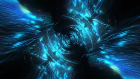 Blue Light Tunnel VJ Loop Video stock 329978434