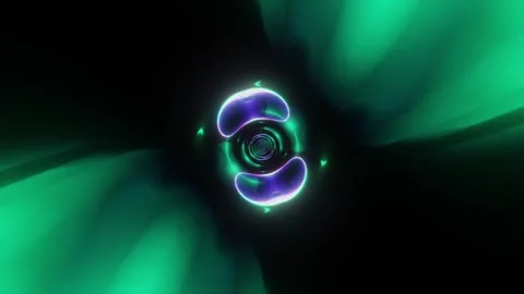 Blue Light Tunnel VJ Loop Stock Footage 329988572
