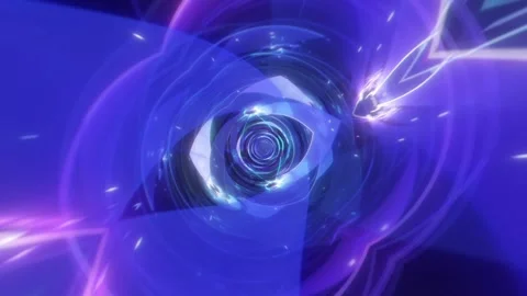 Blue Light Tunnel VJ Loop Stock Footage 329994951