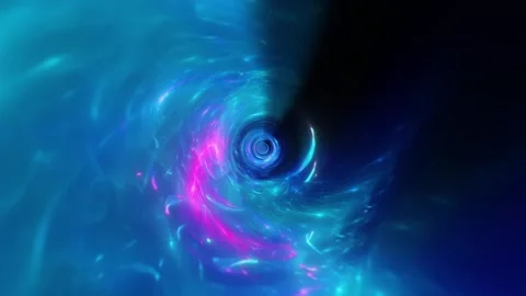 Blue Light Tunnel VJ Loop Stock Footage 330002008