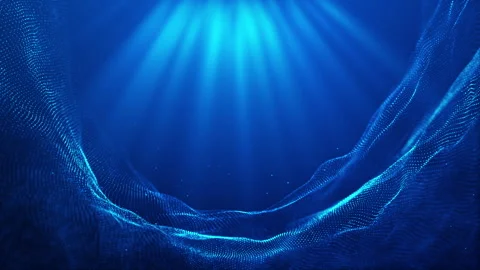 Blue Light Tunnel Wave Abstract Background Stock Footage 338444920