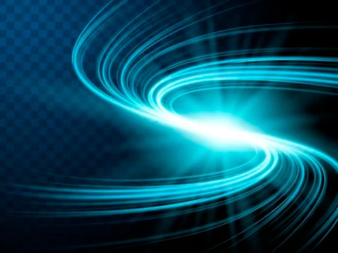 Blue light wave elements Stock Illustration