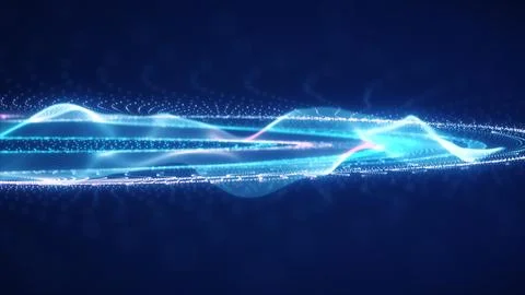 Blue Light Wave 库存插图