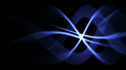 Blue light waves in dynamic motion - seamless loop (FULL HD) Video stock 37121879