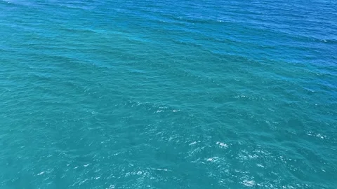 Blue light waves splashing in the deep sea. Tropical ocean natural landscape. Stock Footage 312322088