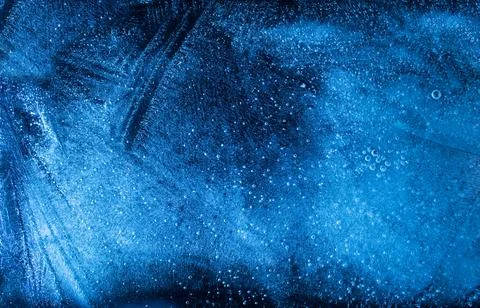 Blue lightened ice. Stock Photos