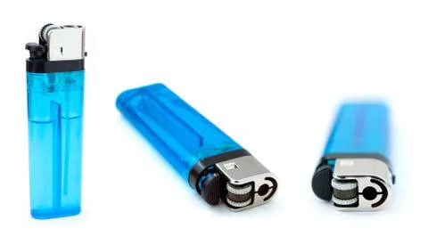 Blue lighter bundle Stock Photos