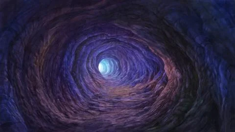 Blue lighting in cave Stock Illustration