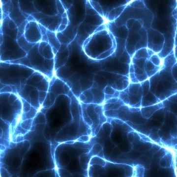 Blue lightning, Abstract seamless background Stock Photos