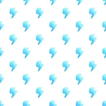 Blue lightning bolt symbol repeating seamless pattern Stock Illustration