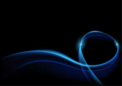 Blue Lightning Curves Stock Illustration