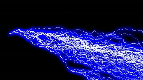 Blue Lightning Exhaust Stock Footage 64314