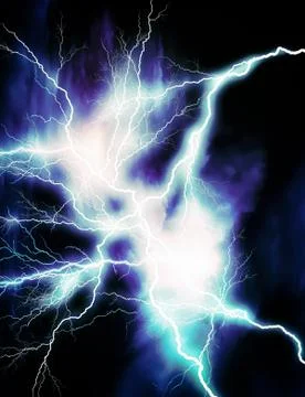 Blue lightning Stock Illustration