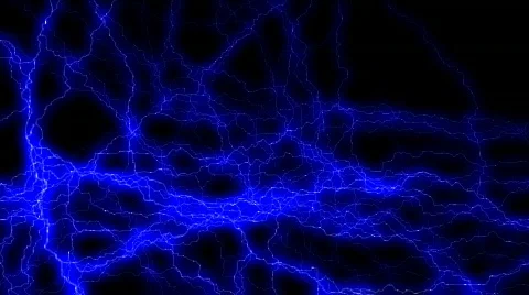 Blue Lightning Storm Stock Footage 64263