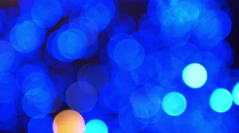 Blue Lights Bokeh 3 4K Stock Footage 46638855