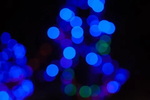 Blue lights bokeh Stock Photos