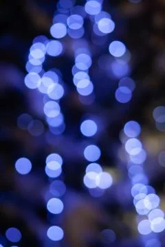 Blue lights bokeh Stock Photos