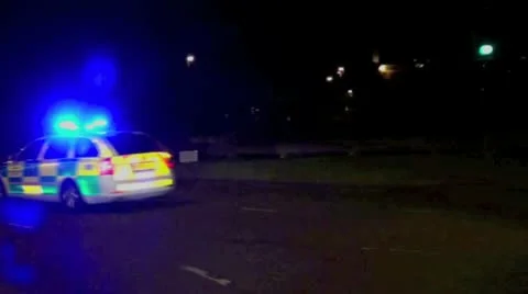 Blue Lights driving at night Video stock 10597424
