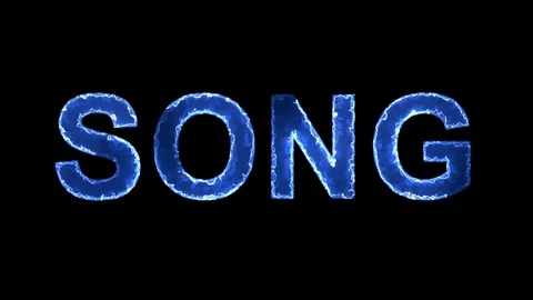 Blue lights form luminous text SONG. Appear, then disappear. Electric style. 스톡 동영상 88397785