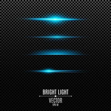 Blue lights isolated on a transparent background. The effect of the camera. G Stock Illustration