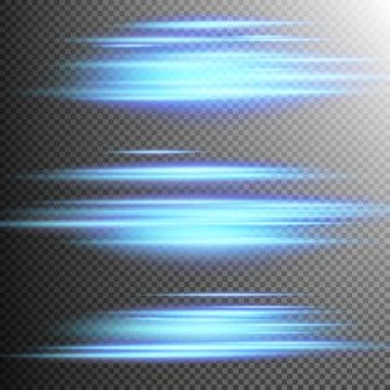 Blue lights lines effect Lens. EPS 10 Stock Illustration