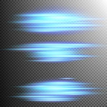 Blue lights lines effect Lens. EPS 10 Stock Illustration