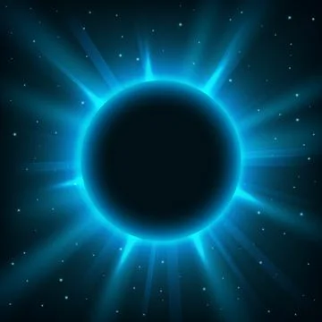 Blue lights rounded background, Vector Illustration Stock Illustration