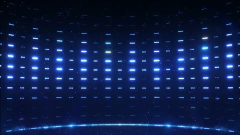 Blue lights shining rhythmically. Loop animation for stage background. Stock Footage