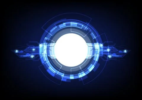 Blue lights technology abstract background Stock Illustration