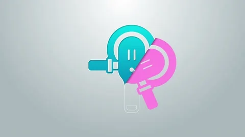 Blue line Angle grinder icon isolated on grey background. 4K Video motion Stock Footage 155474386