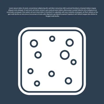 Blue line Beer bubbles icon isolated on blue background. Vector Stock Illustration