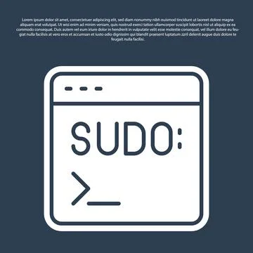 Blue line Code terminal icon isolated on blue background. Browser window with Stock Illustration