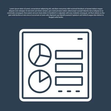 Blue line Computer api interface icon isolated on blue background. Application 스톡 일러스트