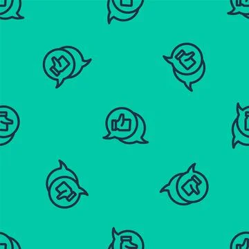 Blue line Consumer or customer product rating icon isolated seamless pattern on Stock Illustration