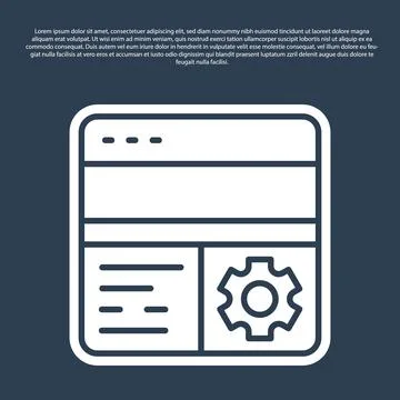 Blue line Debugging icon isolated on blue background. Debugging tool. Magnifying Illustration